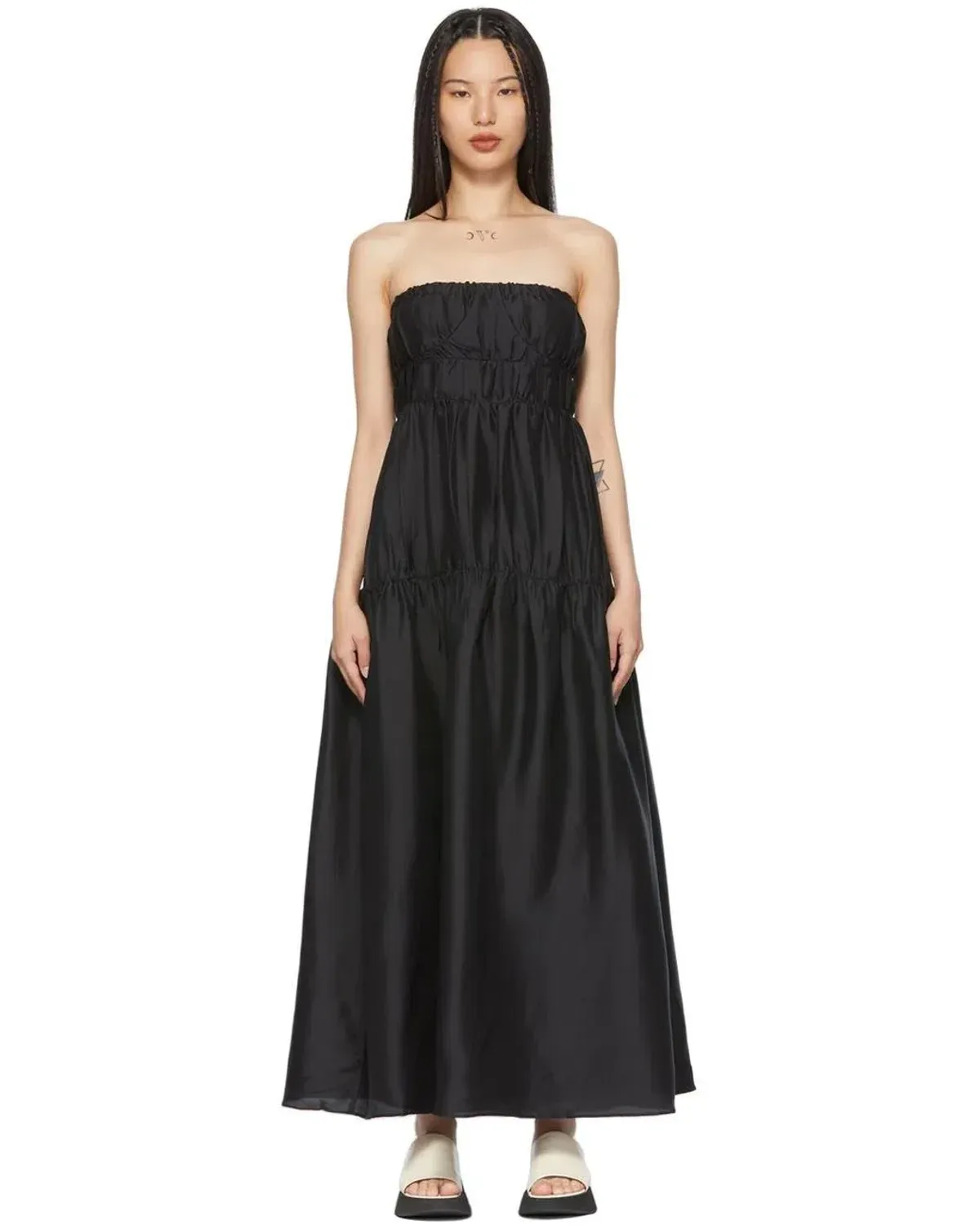 Sir The Label Evie Strapless Dress Black Size 3 / 12 AU for rent on The Volte - main image