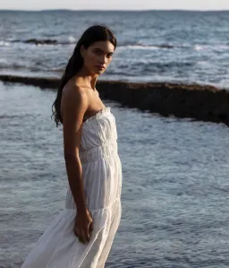 Sir The Label Evie Strapless Dress Ivory Size 0 / 6 AU for rent on The Volte - image 3