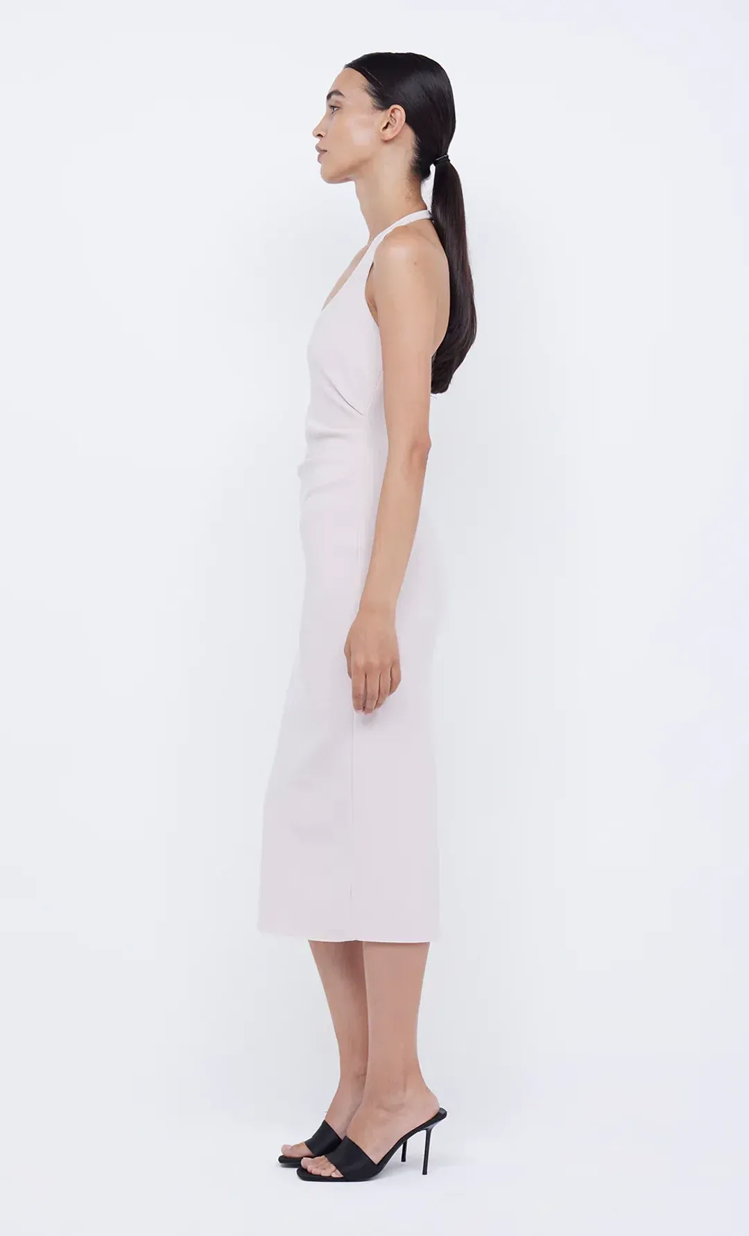 Bec & Bridge Cyndie Halter Midi Dress Vanilla Bean Size AU 8 for rent on The Volte - main image