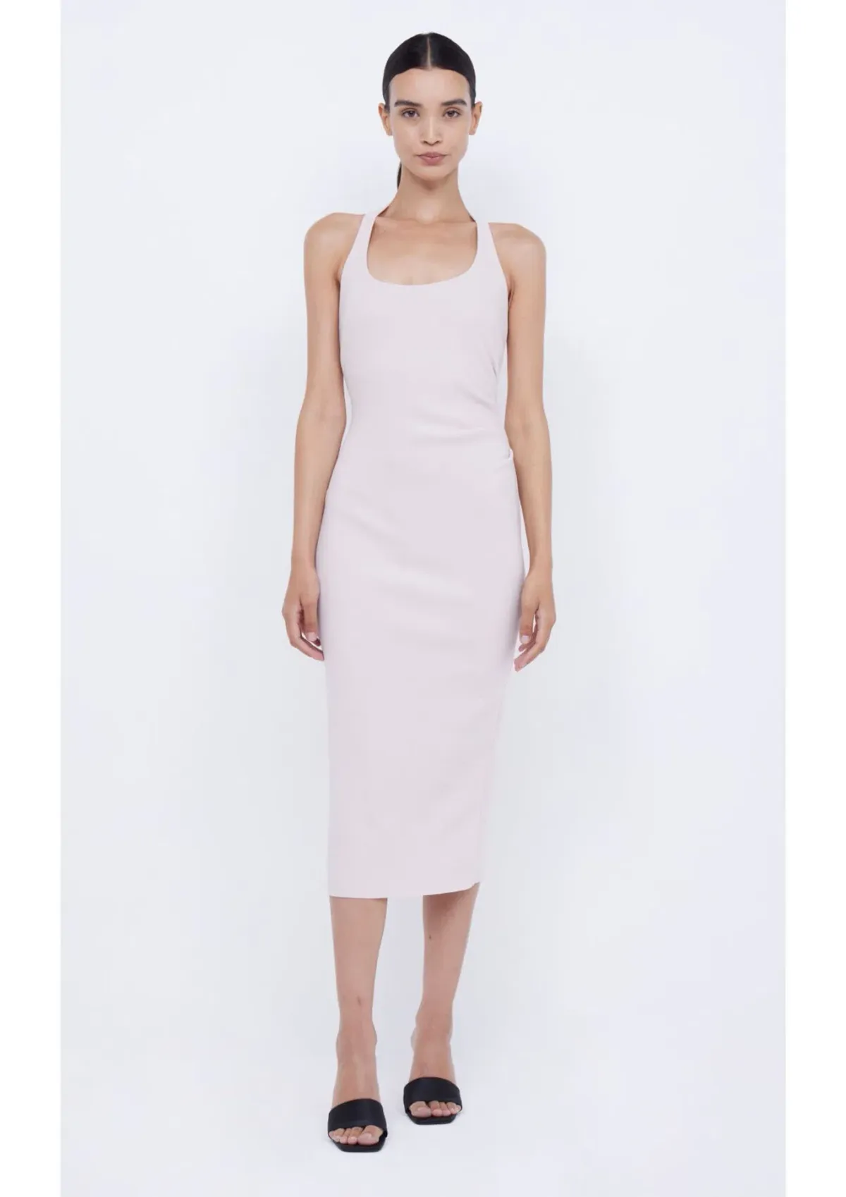 Bec & Bridge Cyndie Halter Midi Dress Vanilla Bean Size AU 8 for rent on The Volte - main image
