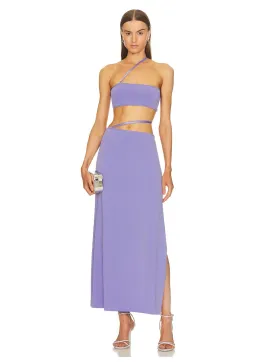Bec & Bridge Zadie Crop Top & Strap Maxki Skirt Set Grape Purple Size 8 for rent on The Volte - image 1