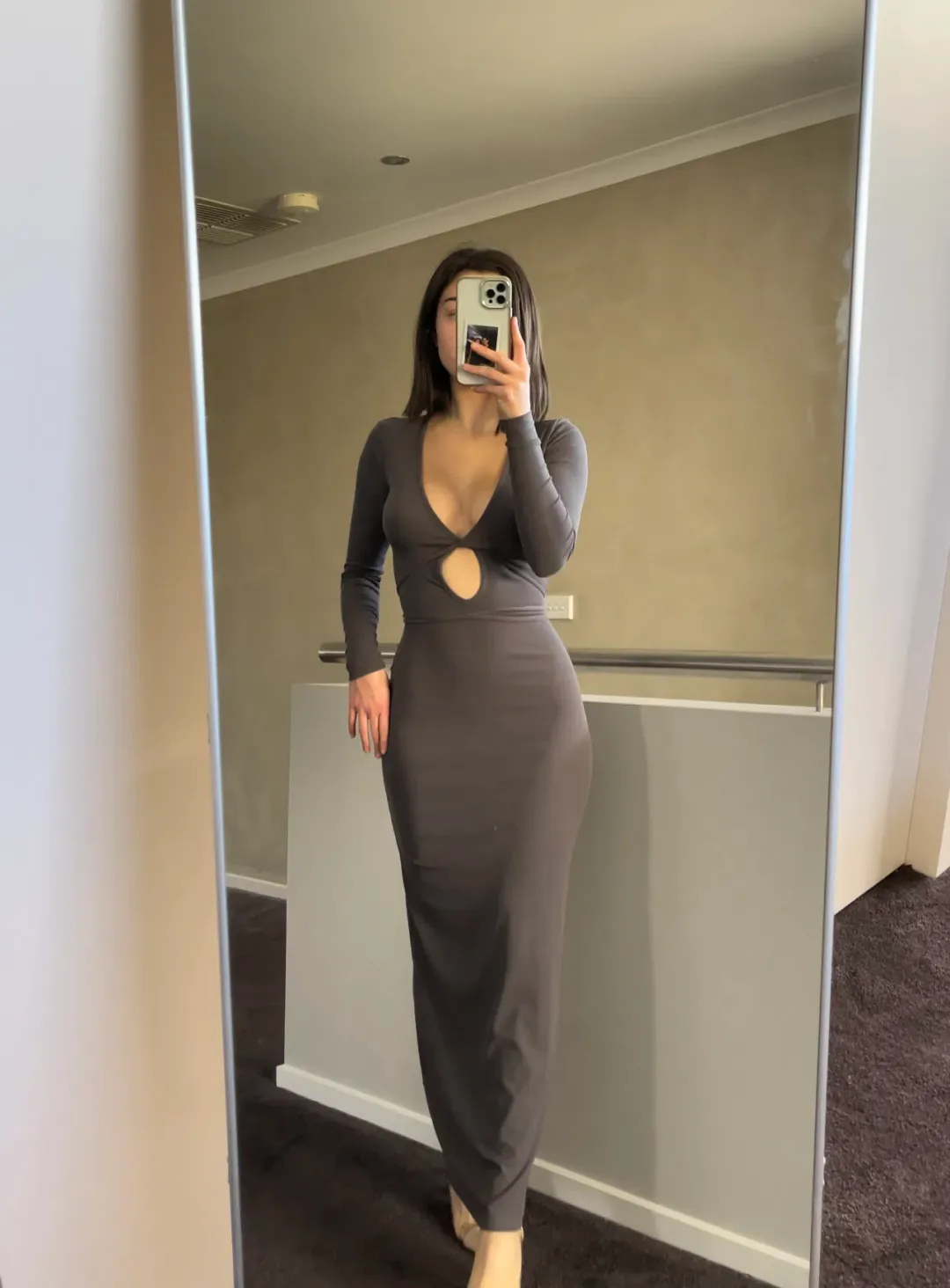 Kookai Sereya Maxi Dress Graphite Size XS / AU 6 for rent on The Volte - main image