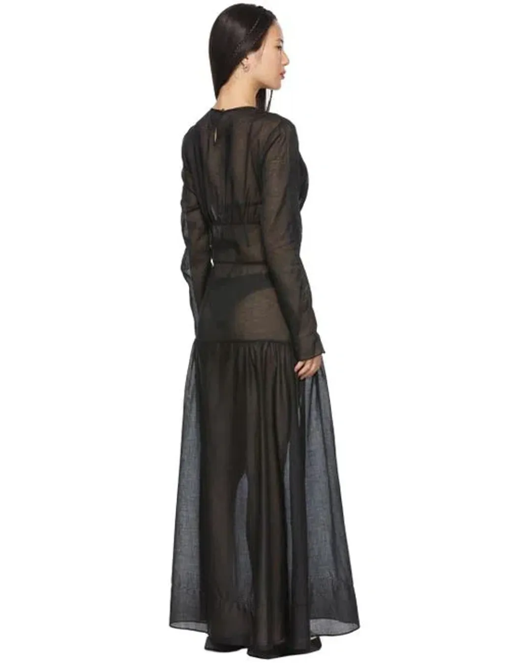 Sir The Label Pierre Long Sleeve Dress Black Size 0/ AU 6 for rent on The Volte - main image