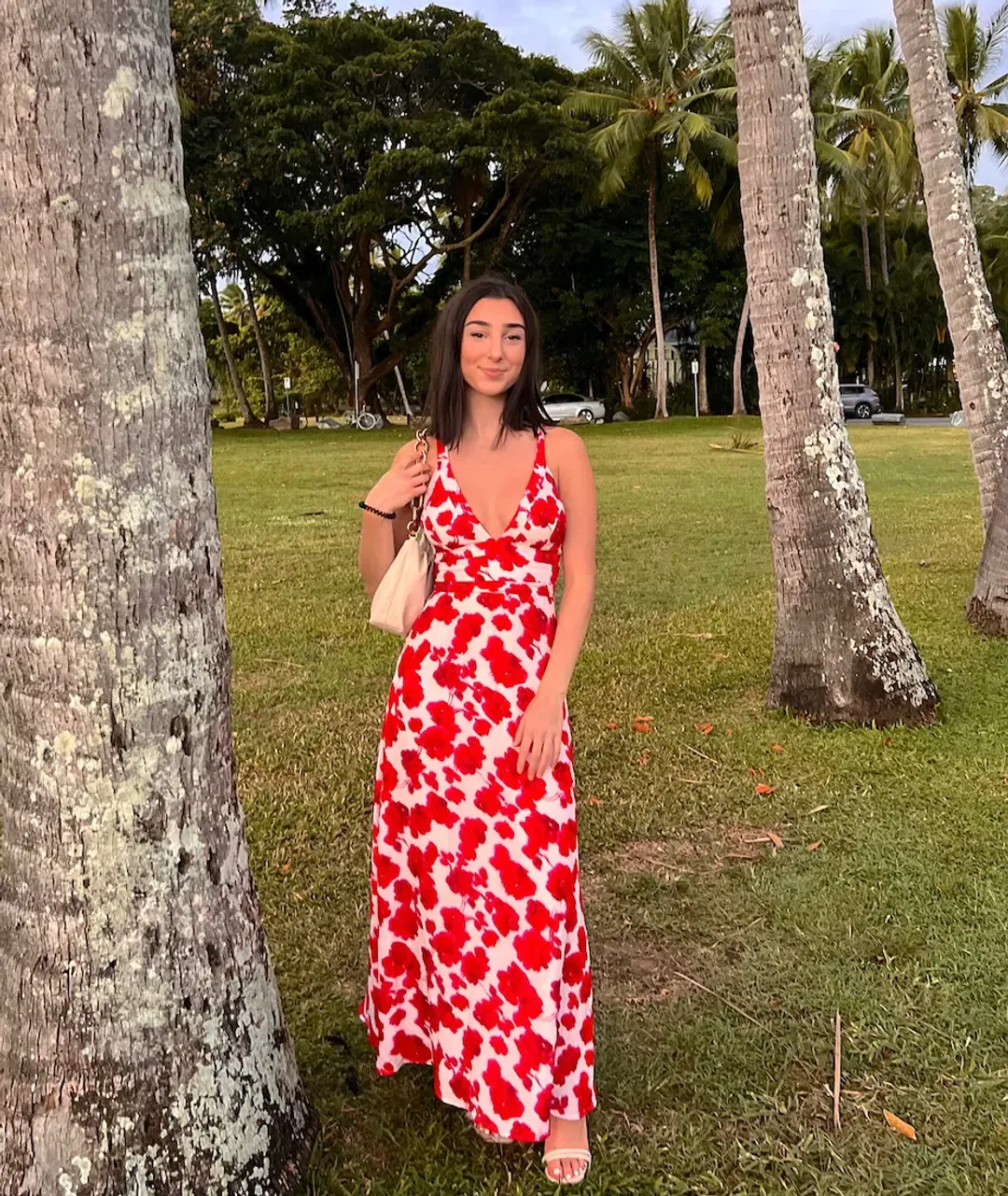 Kookai Bonita Vee Dress Red Floral Size XS / AU 6 for rent on The Volte - main image