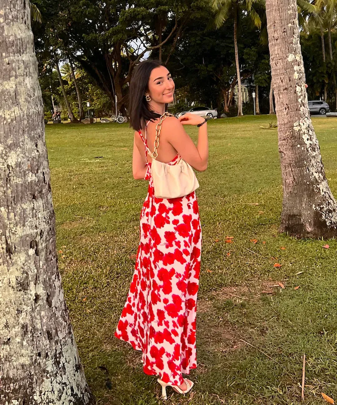 Kookai Bonita Vee Dress Red Floral Size XS / AU 6 for rent on The Volte - main image