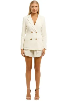 Ministry of Style Cassia Blazer and Shorts Set in Ivory Size 8 for rent on The Volte - image 1