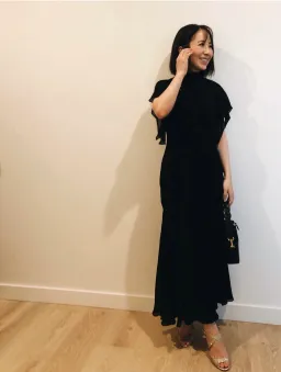 Lover Serene Midi Dress Black Size 6 for rent on The Volte - image 1