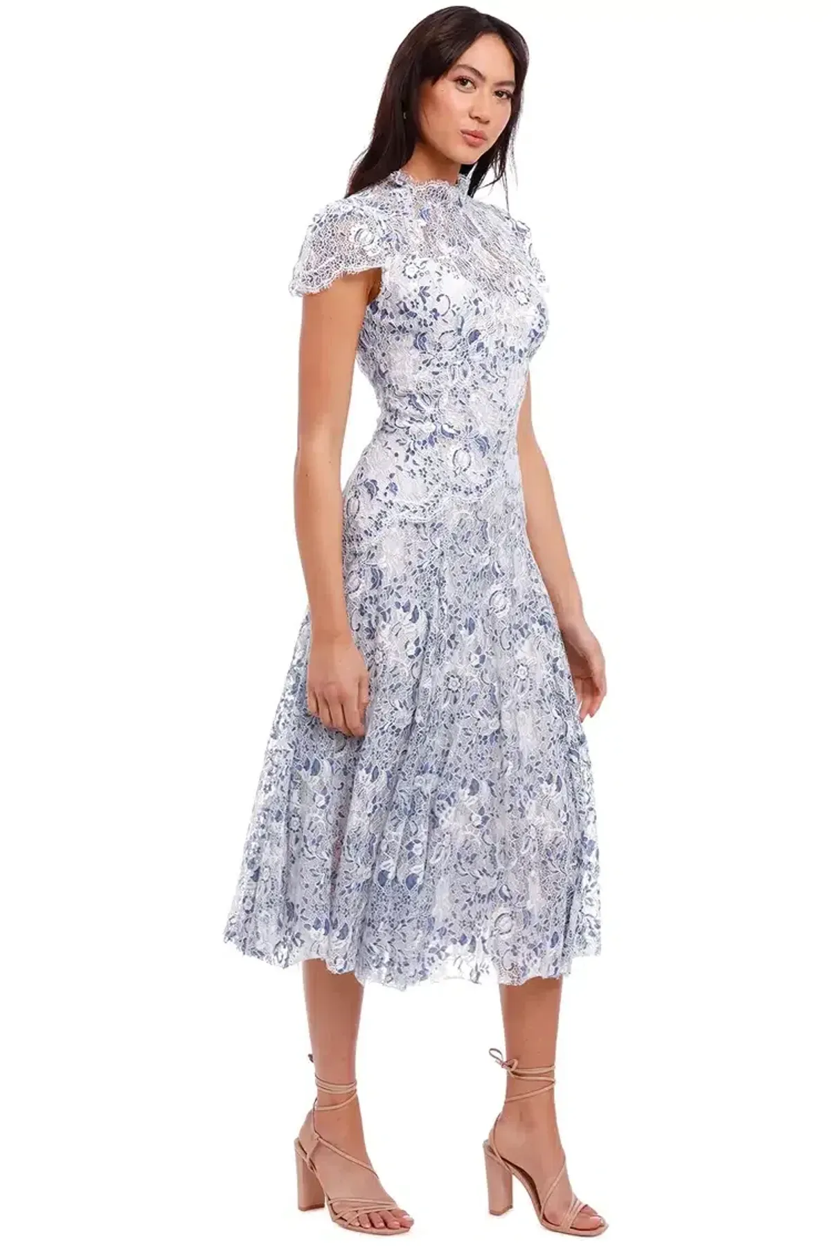 Moss and Spy Elodie Dress in Blue Size 8 for rent on The Volte - main image