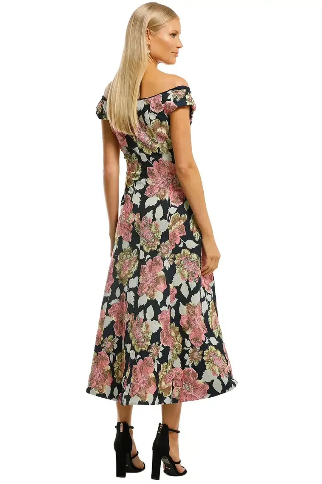 Moss and Spy Beatrice Midi A-Line Dress in Floral Size 14 for rent on The Volte - main image
