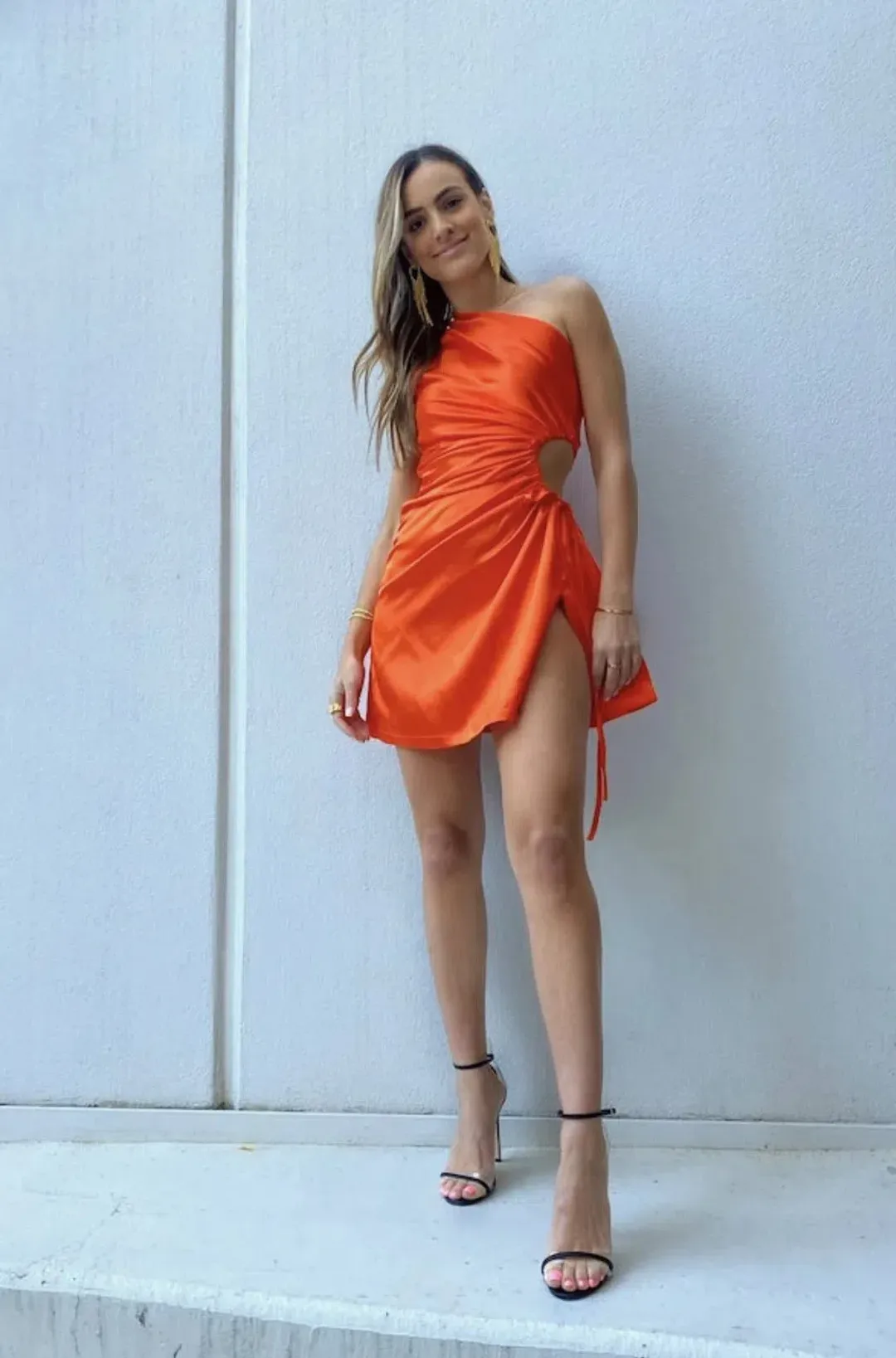 Sonya Moda Nour Mini Dress in Orange Size 8 for rent on The Volte - main image