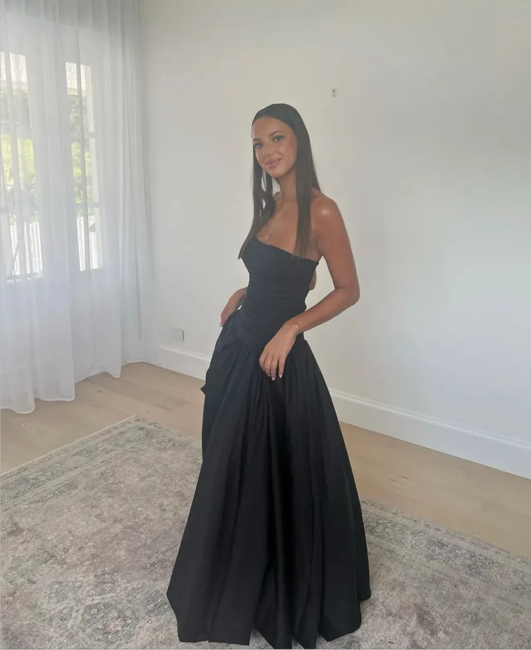 Aje Violette Bubble Hem Maxi Dress Black Size XS / AU 6 for rent on The Volte - main image