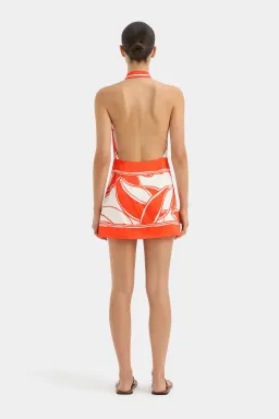 Sir the Label Ramona Wrap Halter Mini Dress Mariposa Lily Size 6 for rent on The Volte - image 4