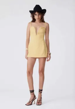 Atoir All Caught Up Mini Dress Yellow Size 8 for rent on The Volte - image 1