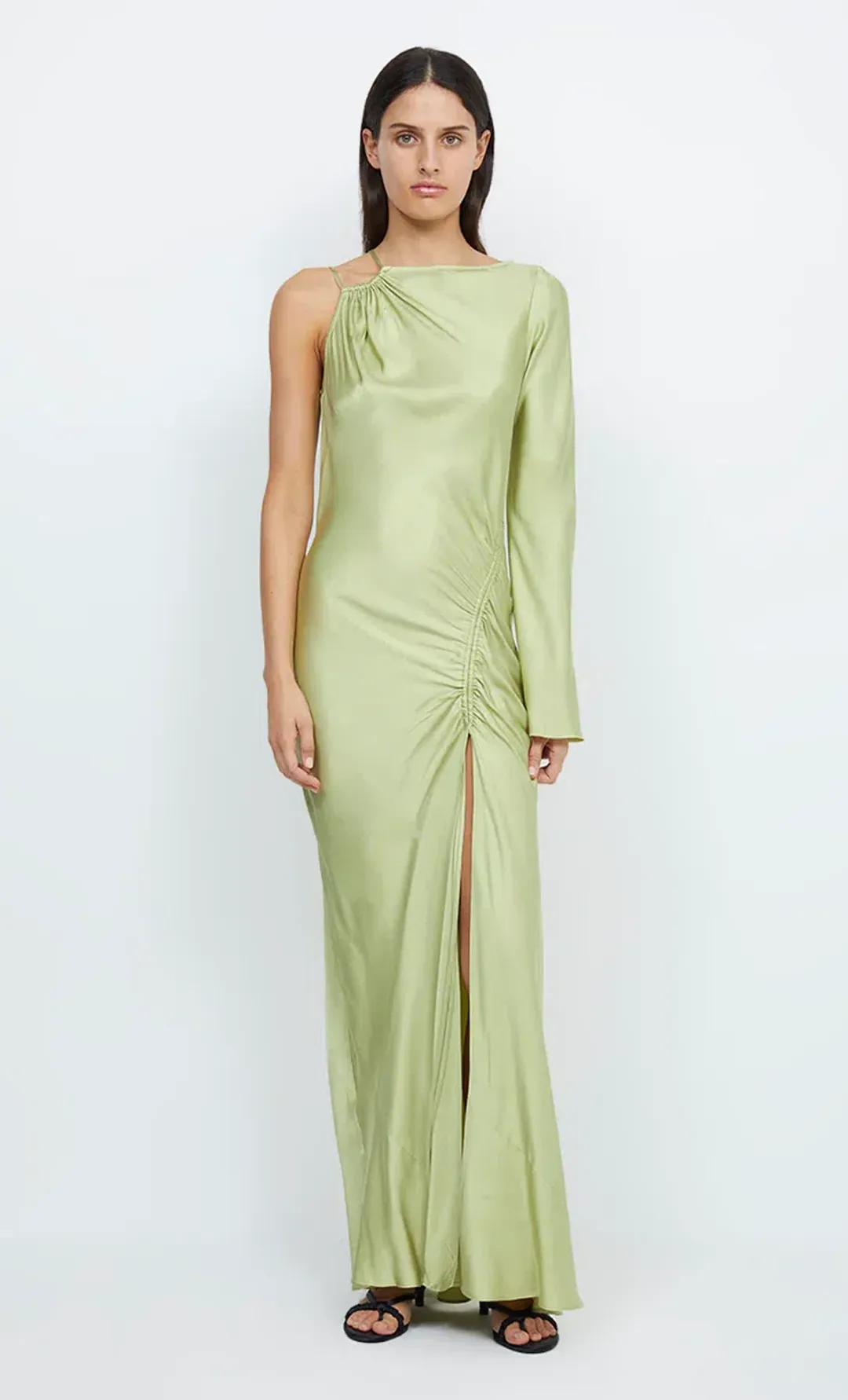 Bec & Bridge Kai Asym Maxi Dress Pear Size 10  for rent on The Volte - main image