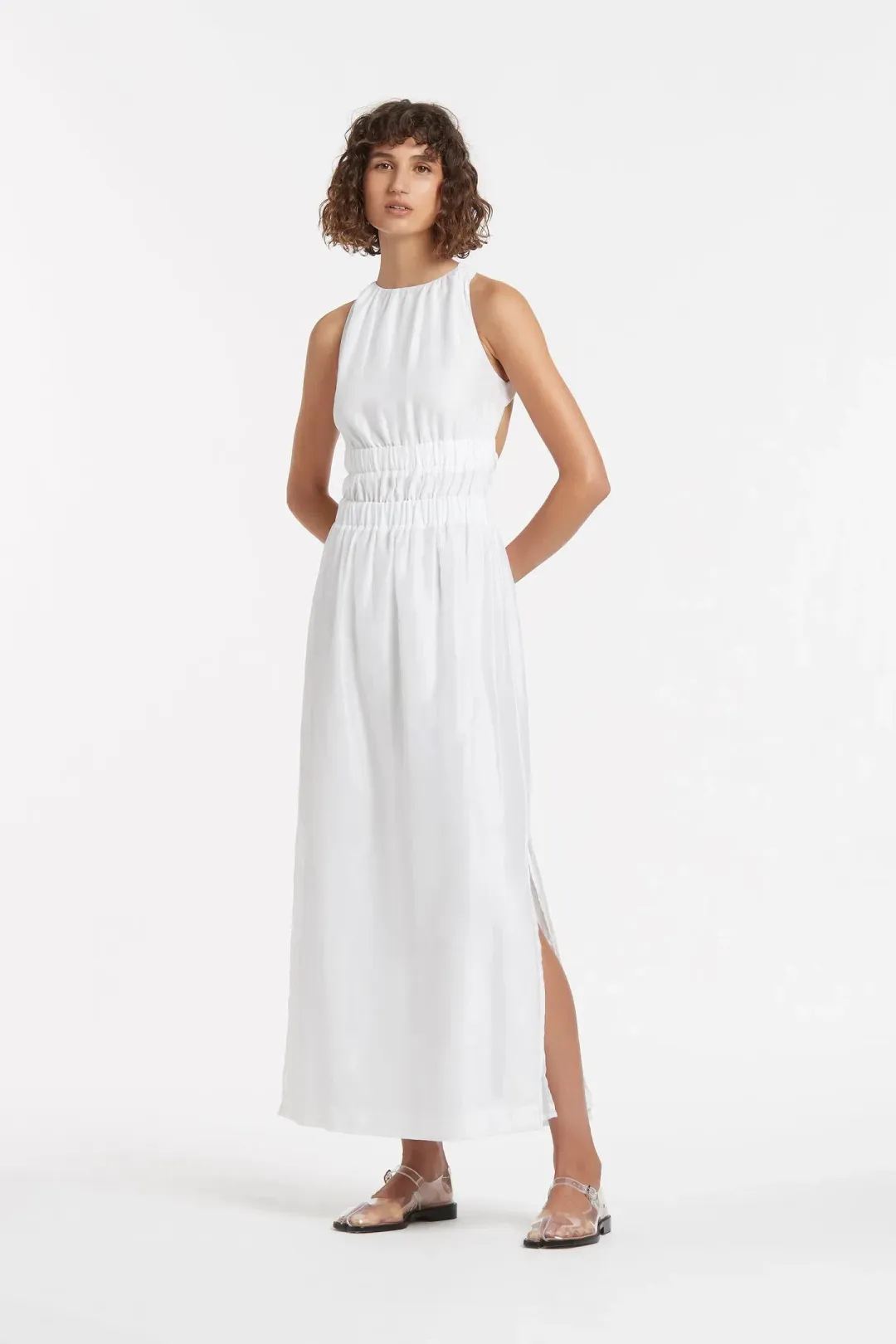 Sir The Label Franc Cross Back Gown Ivory Size 0/AU 6 for rent on The Volte - main image