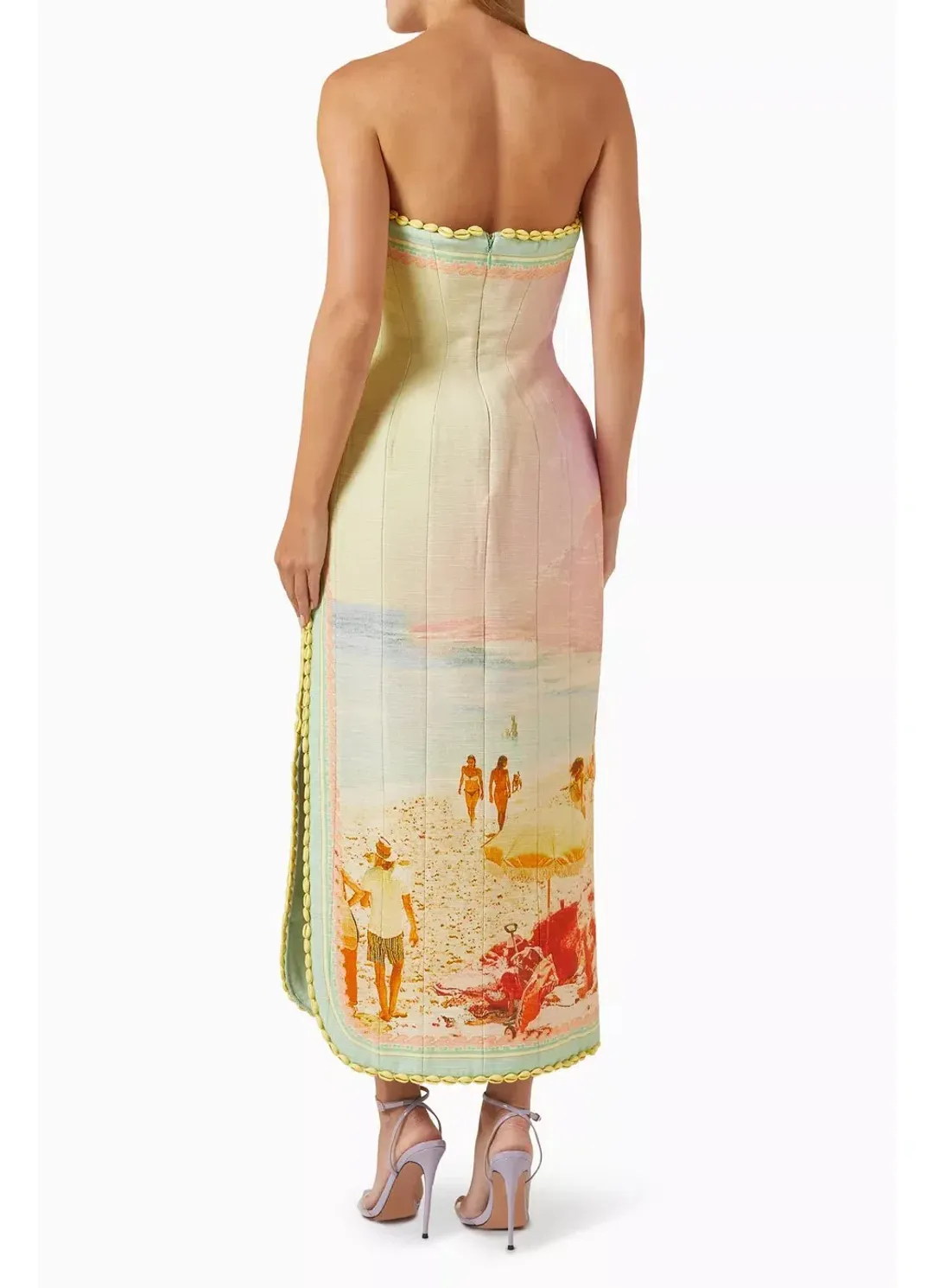 Zimmermann Coaster Structured Midi Dress in Poster Print Size 3/AU 14 for rent on The Volte - main image