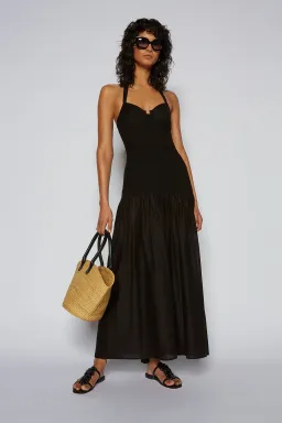 Scanlan Theodore Cotton Bralette Dress Black Size 0 / AU 6 for rent on The Volte - image 1