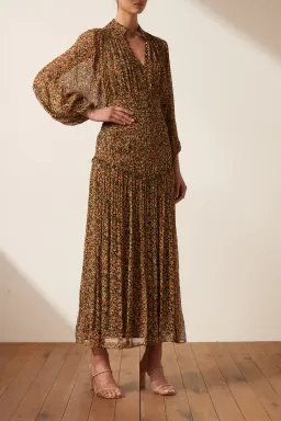 Shona Joy Paloma Button Up Midi Dress Multi Floral Size 8 for rent on The Volte - image 2