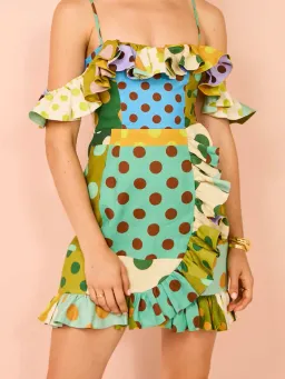 Alemais Dione Mini Dress in Multi Size 10 for rent on The Volte - image 2