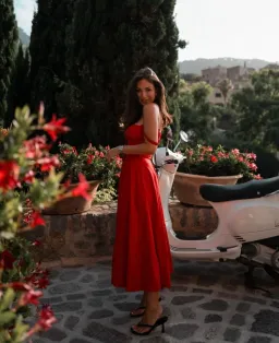 House of CB Carmen Bustier Sundress Red Rose Size S / AU 8 for rent on The Volte - image 5