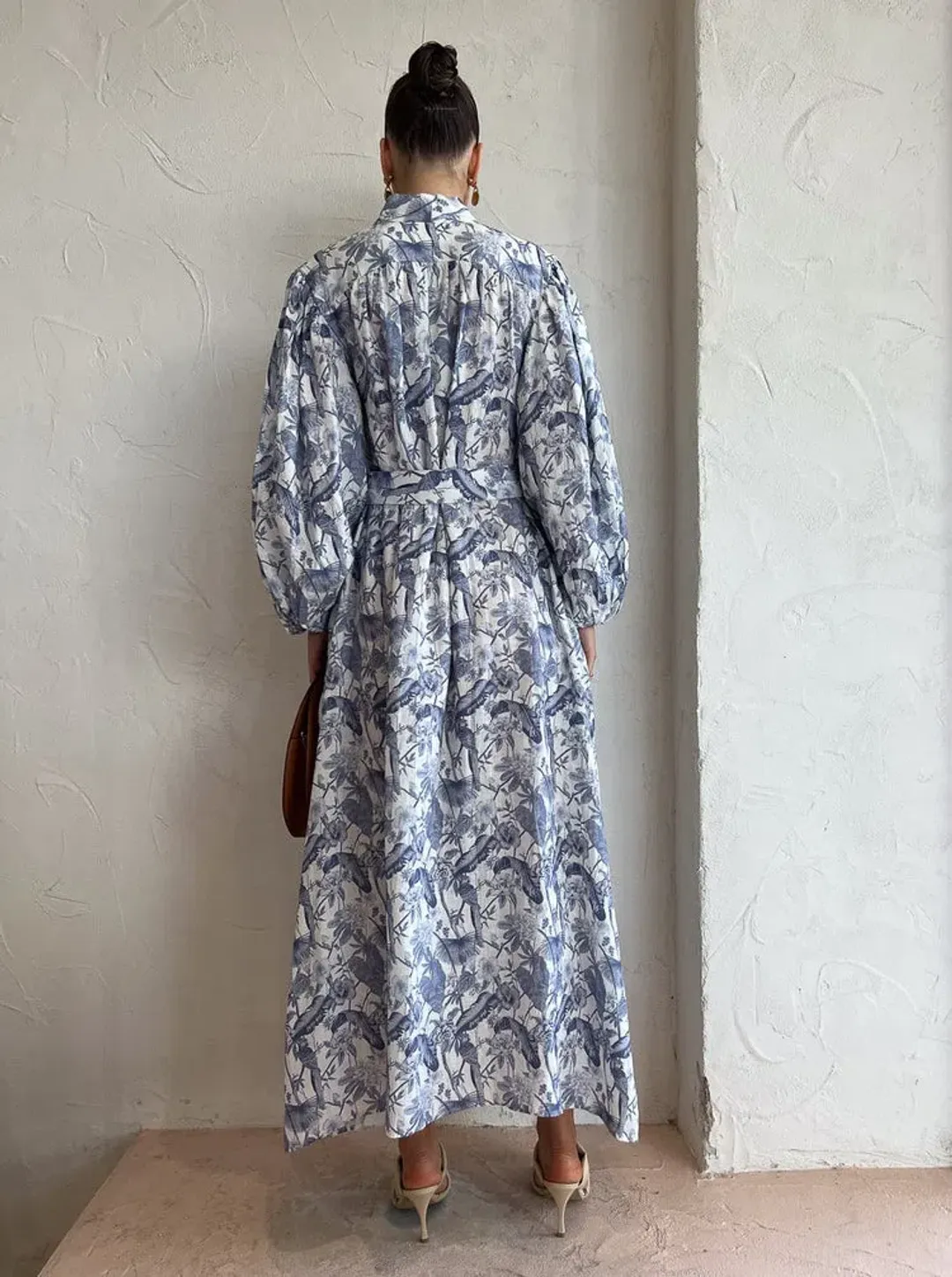 Palm Noosa Noddy Dress Blue Jungle Print Size 12 for rent on The Volte - main image
