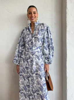 Palm Noosa Noddy Dress Blue Jungle Print Size 12 for rent on The Volte - image 6