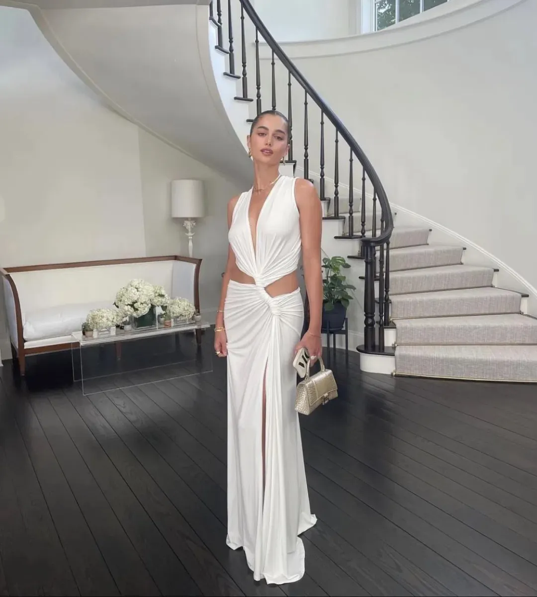 Sid Neigum Triple Loop Dress White Size 10 for rent on The Volte - main image