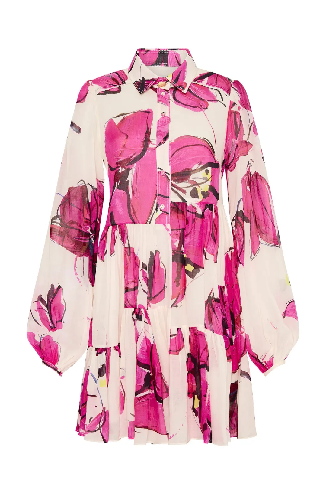 Aje Georgia Smock Mini Dress Floral Size 10 for rent on The Volte - main image