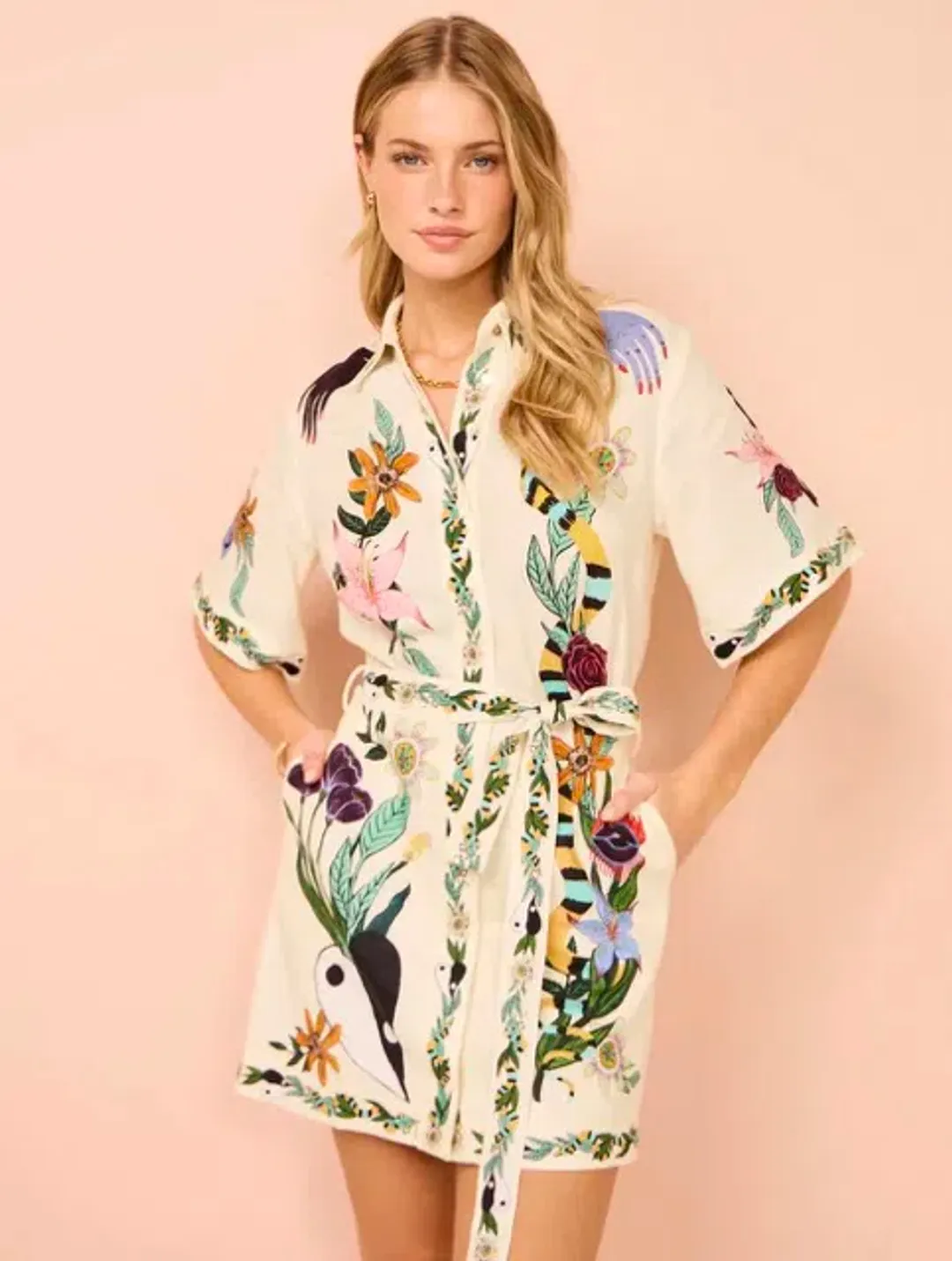 Alemais  - Meagan Mini Dress Print - Size 10 (fits 8 - 10) for rent on The Volte - main image
