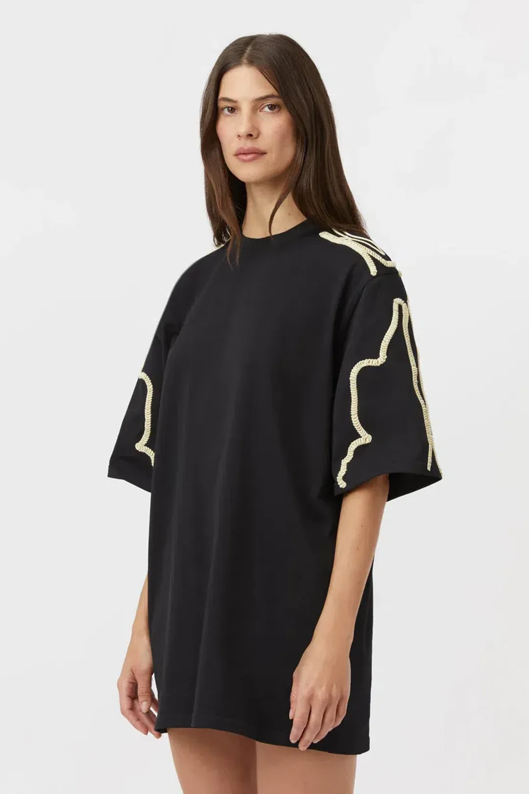 Camilla and Marc Lanza Tee Dress Black Size 8 for rent on The Volte - main image