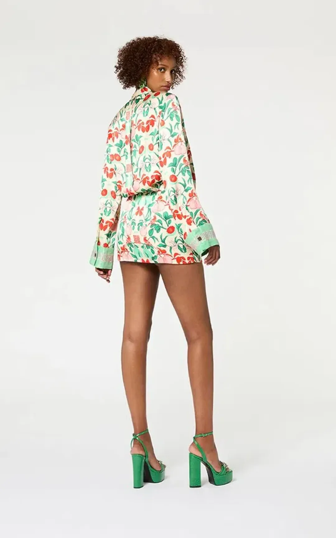 Muma World Pomelo Illustrated Shirt Mini Dress Multi Size M / AU 8-10 for rent on The Volte - main image