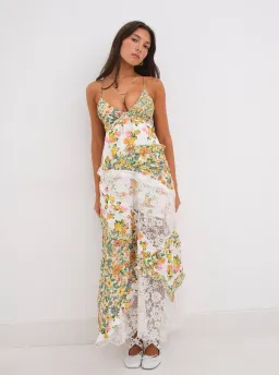 For Love and Lemons Rosalyn Maxi Dress Marigold Floral Size S / AU 8 for rent on The Volte - image 1