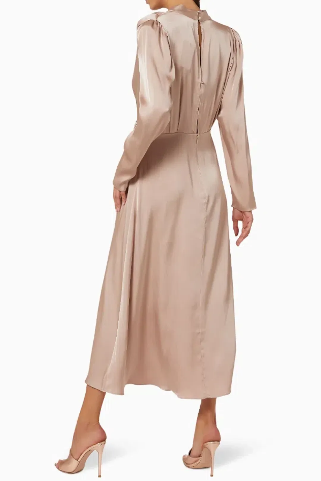 Anine Bing Kim Silk Dress Beige Size S / AU 8 for rent on The Volte - main image