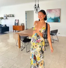 Alexis Cassandra Cut Out Maxi Dress Floral Grove Size S / AU 8 for rent on The Volte - image 2