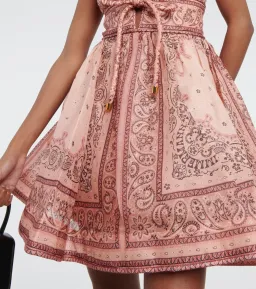 Zimmermann Matchmaker Structured Mini Dress Pink Bandana Size 0 / AU 8 for rent on The Volte - image 4