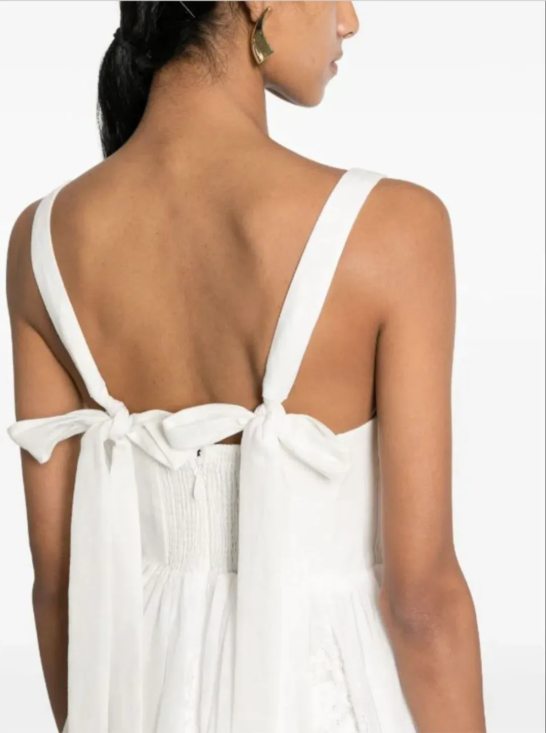 Zimmermann Alight Corset Mini Dress in Ivory Size 0 / AU 8 for rent on The Volte - main image