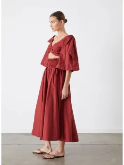 Joslin Studio Hollie Organic Cotton Crop Top + Skirt set Size 8  for rent on The Volte - image 3