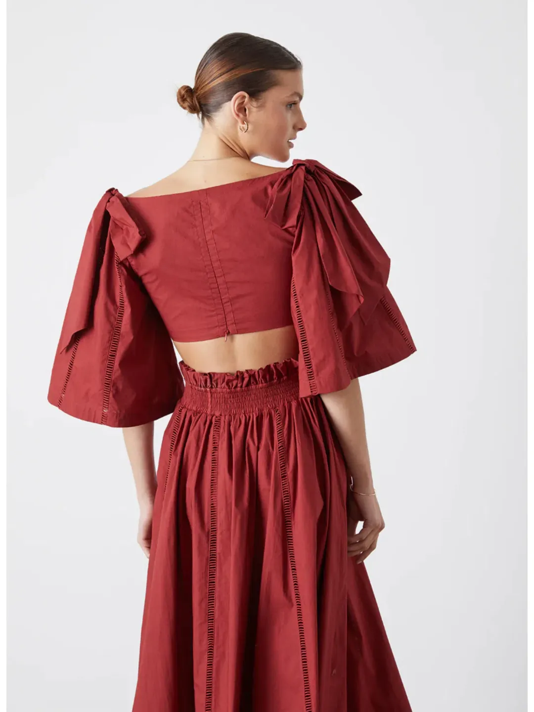 Joslin Studio Hollie Organic Cotton Crop Top + Skirt set Size 8  for rent on The Volte - main image