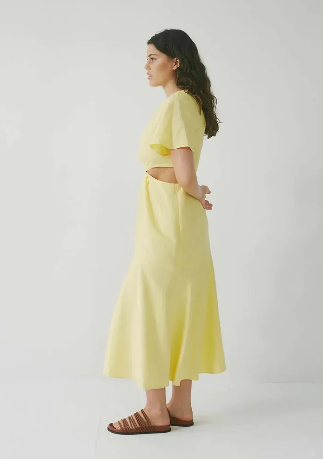 Jillian Boustred Link Dress Yellow Size AU 12 for rent on The Volte - main image
