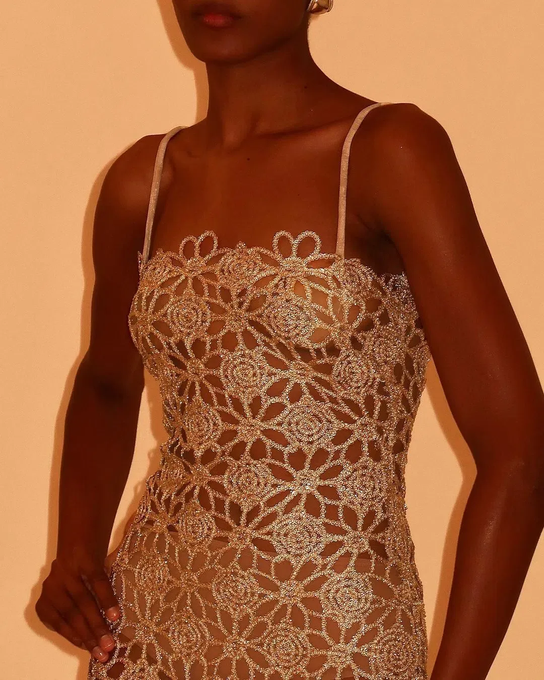 Arcina Ori Kendra Dress Gold Size S / AU 8 for rent on The Volte - main image