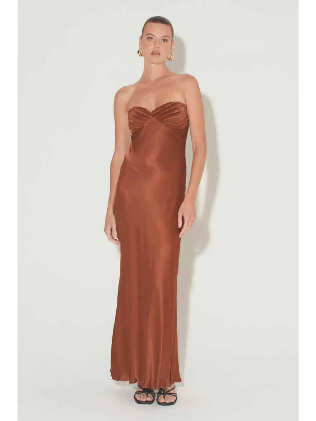 Hansen And Gretel Becca Dress in Chestnut Size Small / AU 8 for rent on The Volte - main image