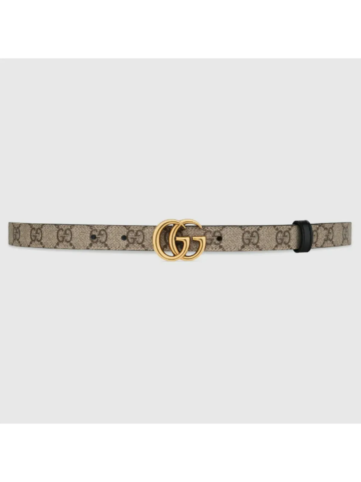 Gucci GG Marmont Reversible Thin Belt Black  for rent on The Volte - main image