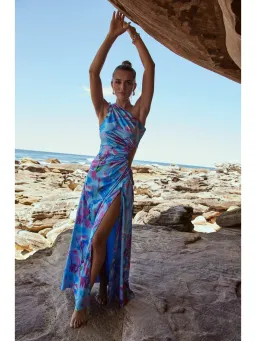 Sonya Moda Nour Zuri Dress Blue Print Size AU 6 for rent on The Volte - image 2