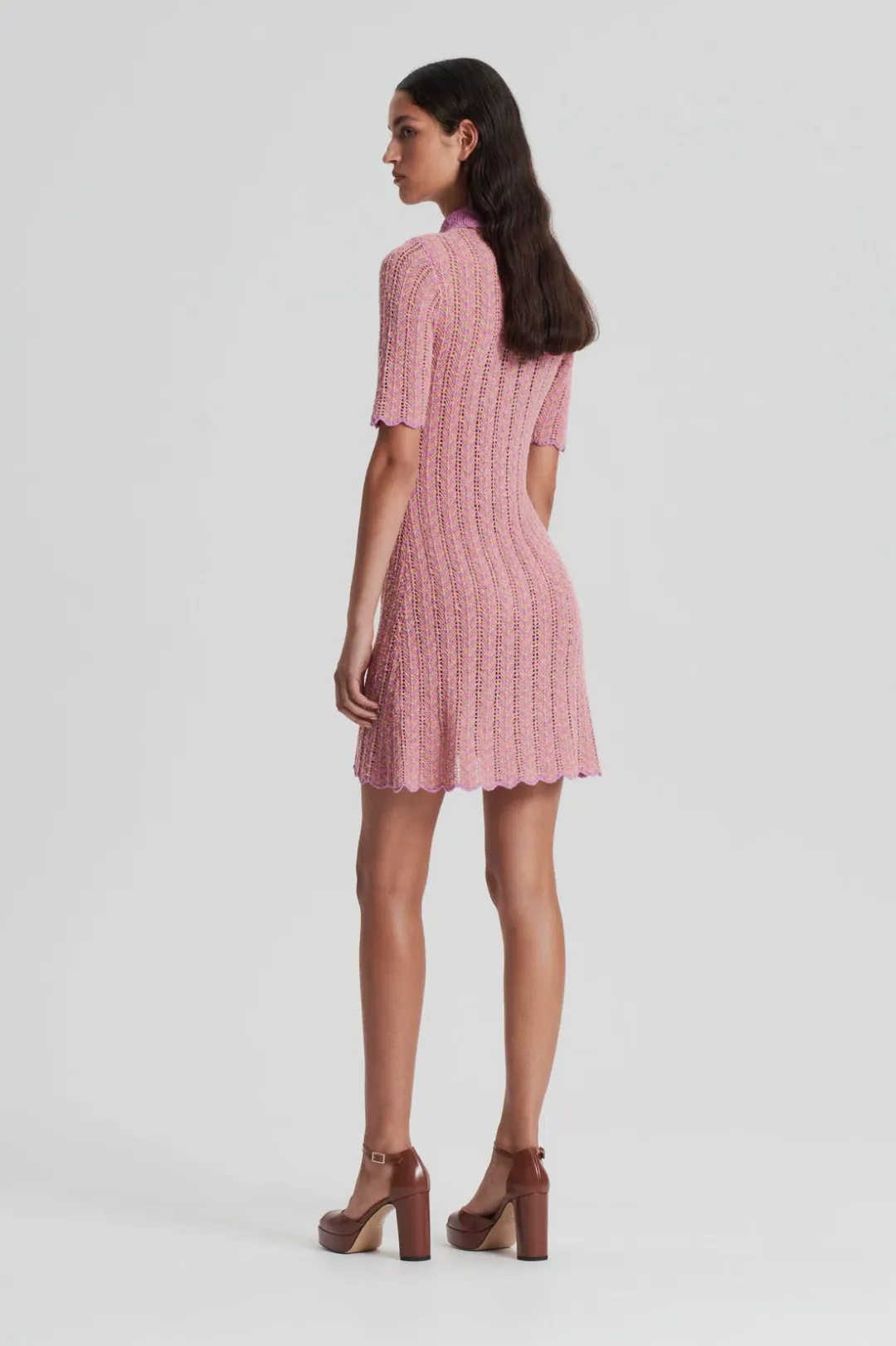 Scanlan Theodore Knit Shirt Dress Pink Size S/ AU 8 for rent on The Volte - main image