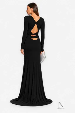 Dundas Orion Evening Gown Black Size 6 for rent on The Volte - image 1