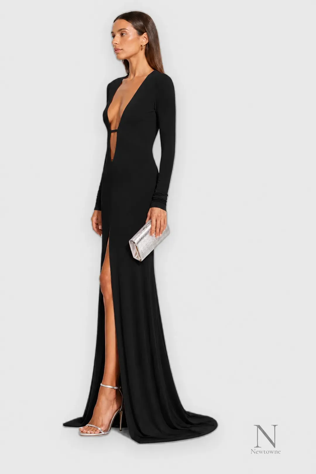 Dundas Orion Evening Gown Black Size 6 for rent on The Volte - main image
