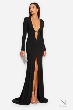 Dundas Orion Evening Gown Black Size 6 for rent on The Volte - image 3