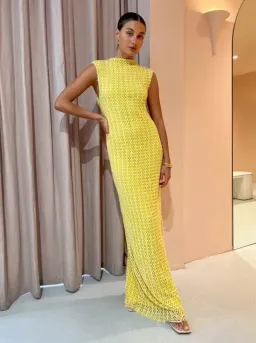 Camilla and Marc Riviera Column Dress Yellow Size 12 for rent on The Volte - image 3