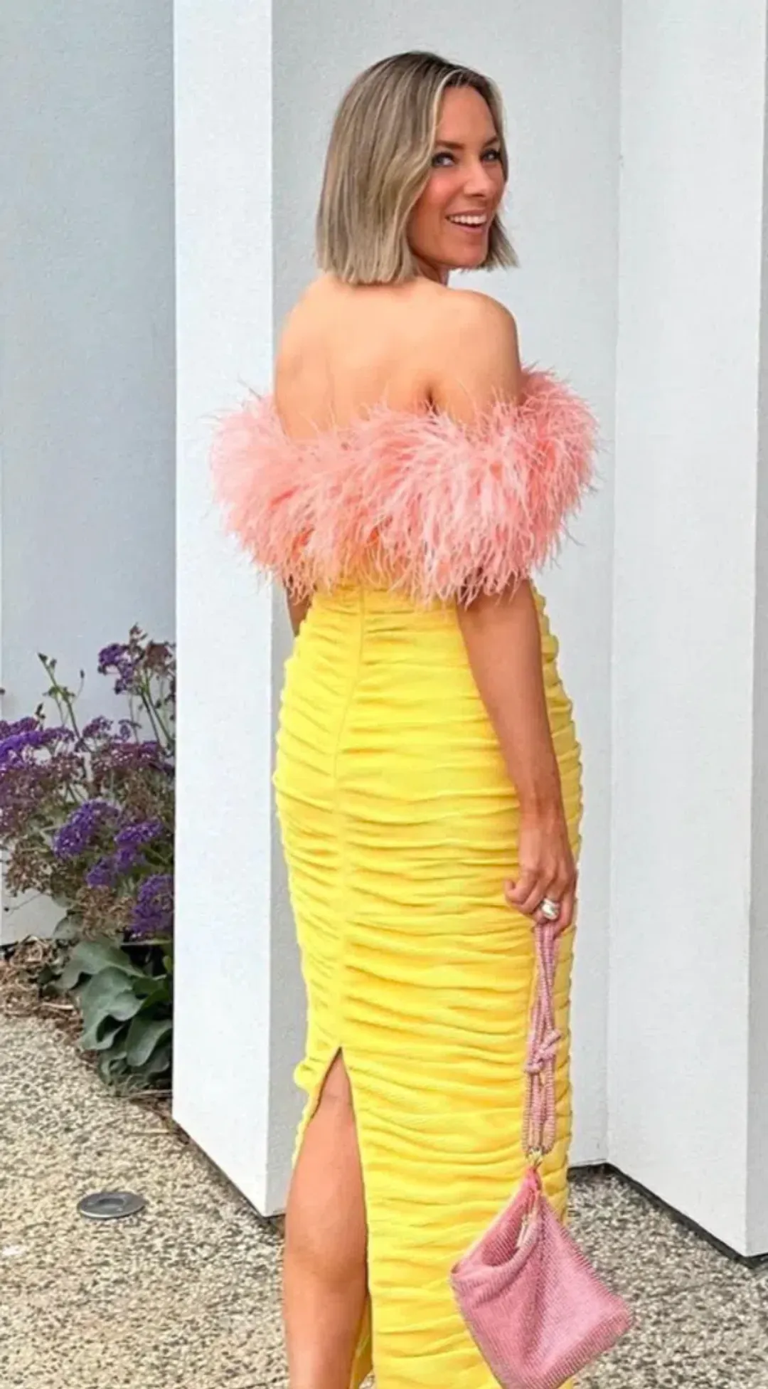 Rachel Gilbert Zion Midi Dress Yellow Size 10  for rent on The Volte - main image