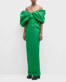 Rachel Gilbert Xavier Gown Green Size 8  for rent on The Volte - image 1